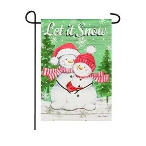 STYLE SELECTIONS 12.5" x 18" WINTER Garden Flag - "LET IT SNOW"